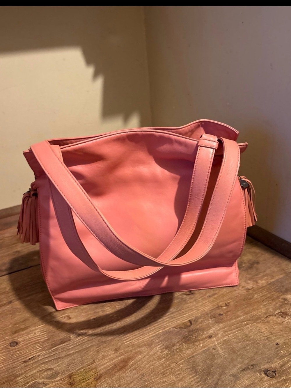 Loewe Pink Flamenco Leather Shoulder Bag